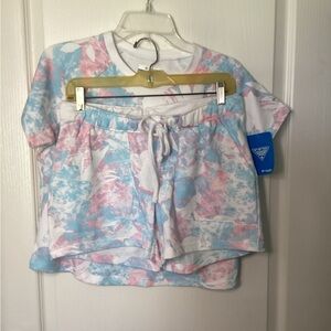 Columbia Women’s Pastel Tie-Dye Tee and Short Set - NWT